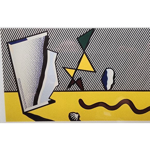 Roy Lichtenstein Figures 1977 Giclée Print Signed Plate Framed Pop Art 18x13 - Picture 3 of 8